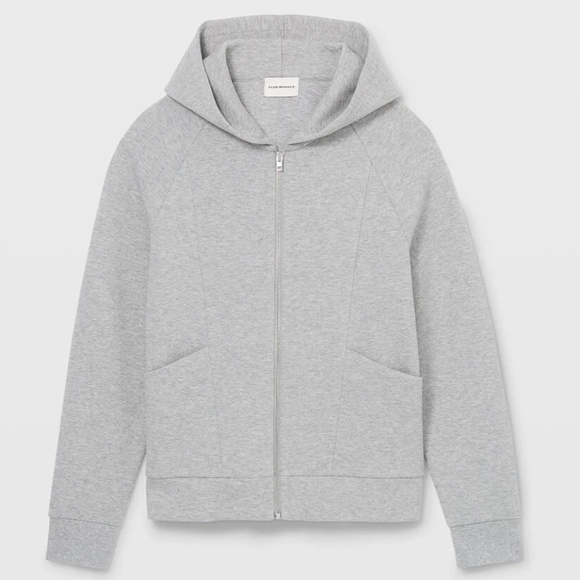 Piqué Scuba Hoodie - New With Tags - NEVER WORN - Grey - Picture 5 of 5